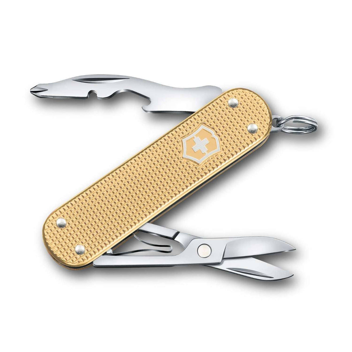 Victorinox Companion Slim Alox Swiss Army Knife 58 mm 5 Functions Aluminium Scales Gold 0.6261.28