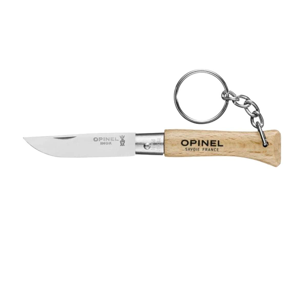 Opinel Keychain Pocket Knife 5 cm Beech Wood Handle No 4 Inox 000081