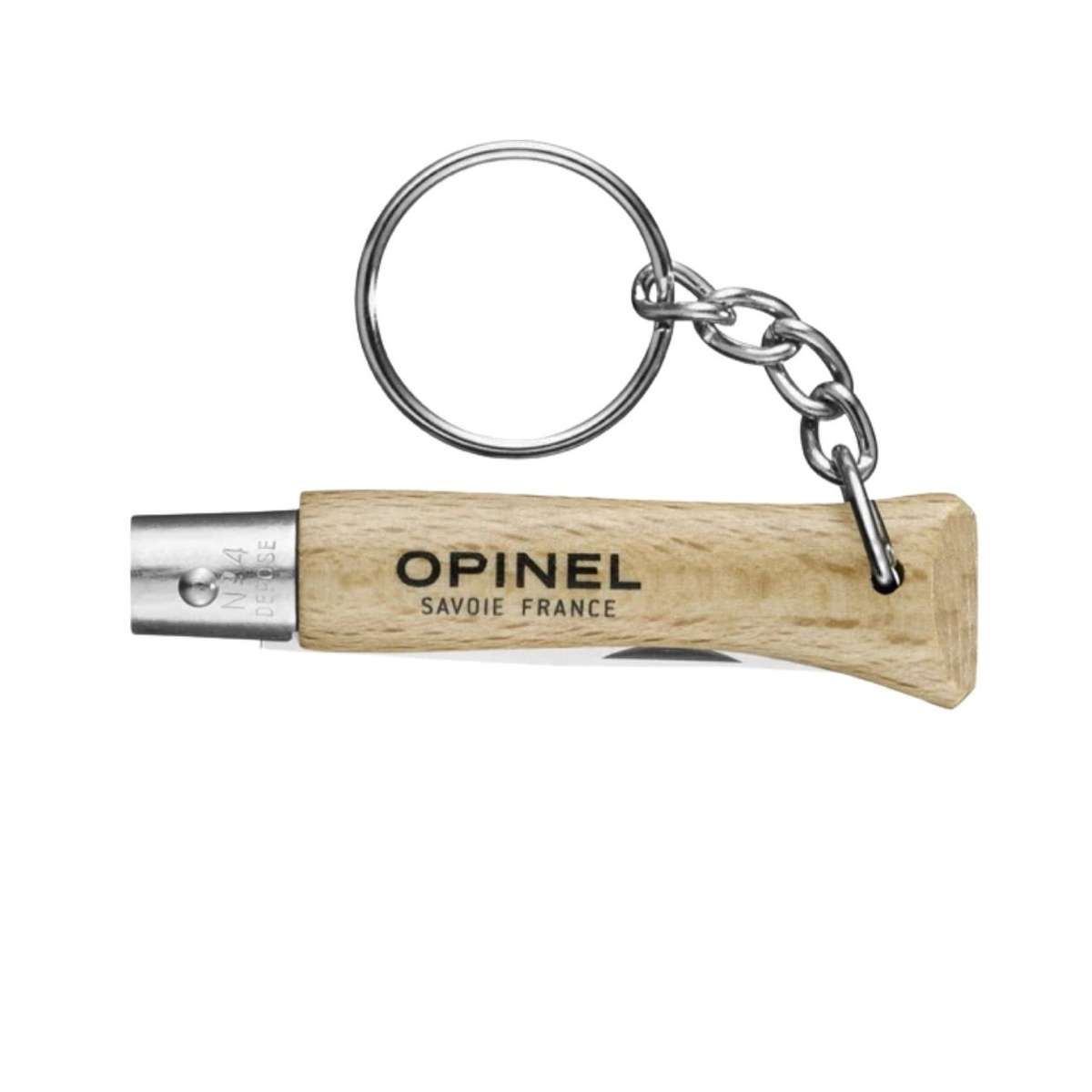 Opinel Keychain Pocket Knife 5 cm Beech Wood Handle No 4 Inox 000081