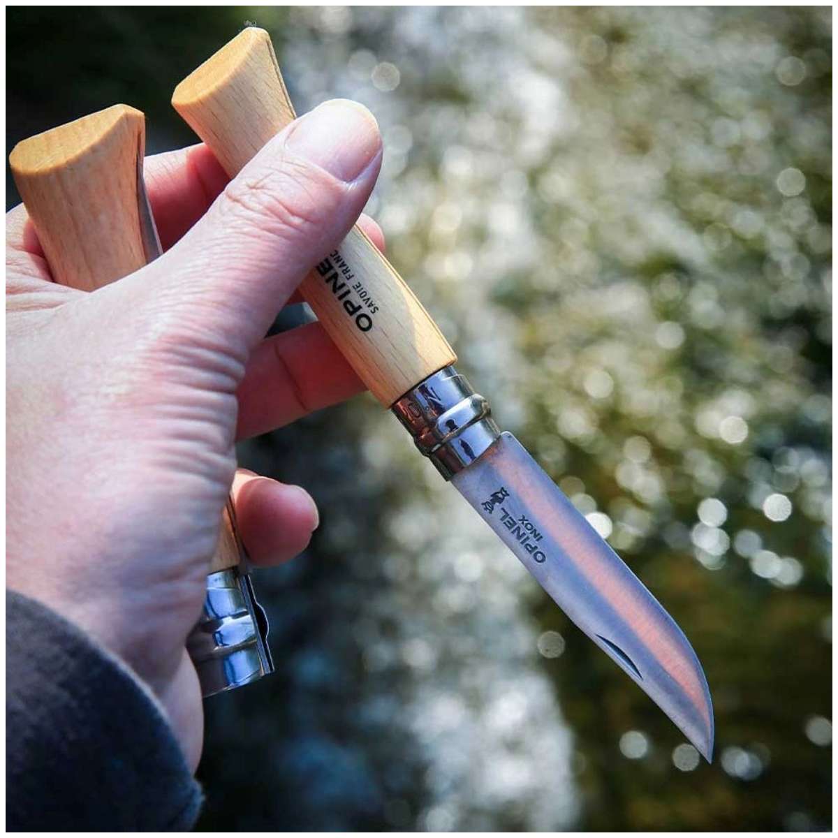 Opinel Pocket Knife 8 cm Beech Wood Handle No 7 Inox 000693