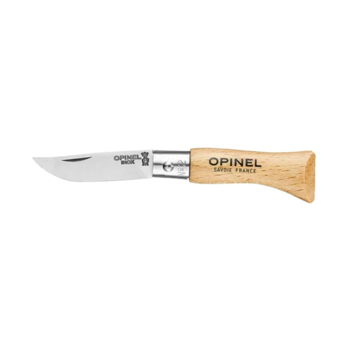 Opinel Pocket Knife 3.5 cm Beech Wood Handle No 2 Inox 001070