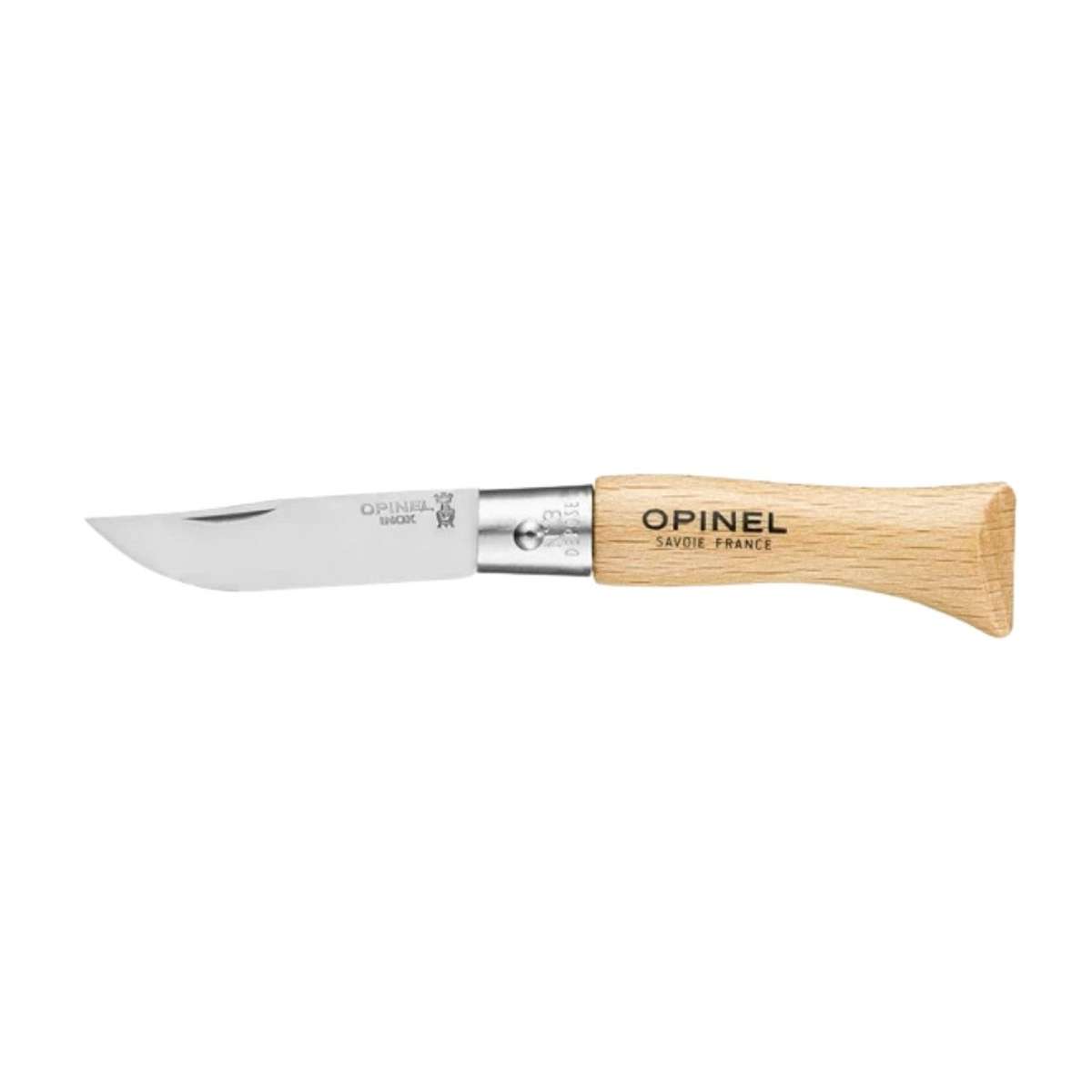 Opinel Pocket Knife 4 cm Beech Wood Handle No 3 Inox 001071