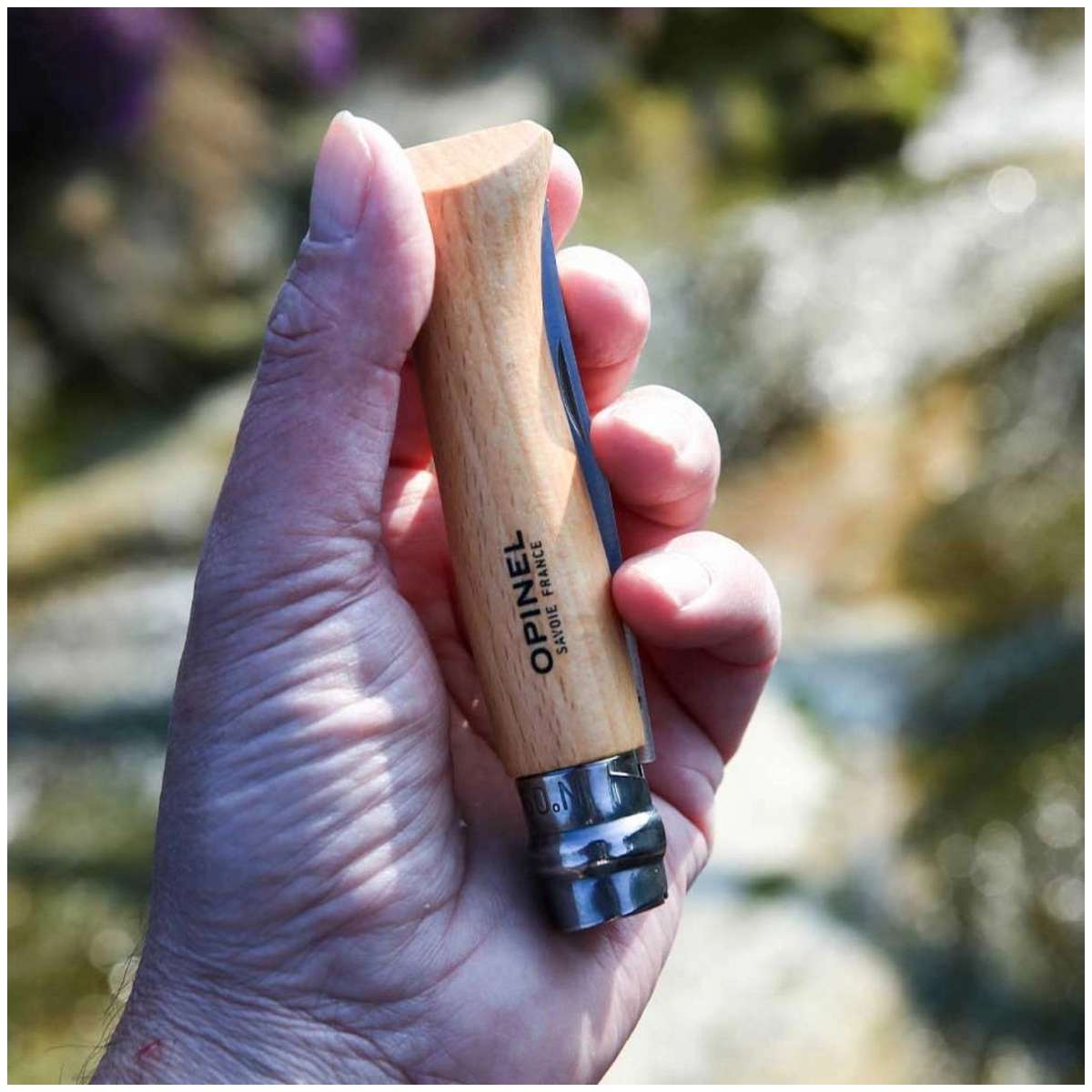 Opinel Pocket Knife 9 cm Beech Wood Handle No 9 Inox 001083