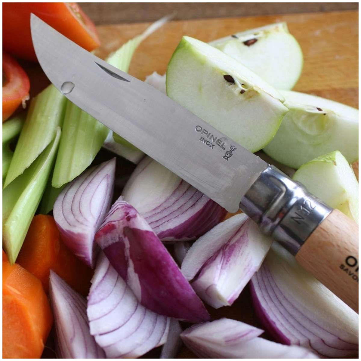 Opinel Pocket Knife 12 cm Beech Wood Handle No 12 Inox 001084