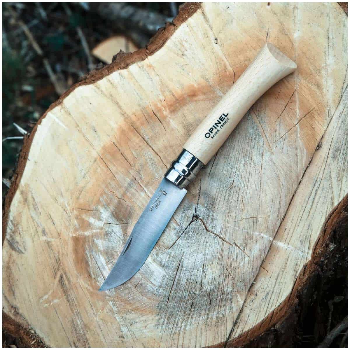 Opinel Pocket Knife 12 cm Beech Wood Handle No 12 Inox 001084