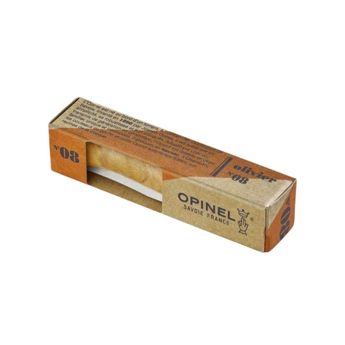 Opinel Pocket Knife 8.5 cm Olive Wood Handle No 8 Classic Wood 002020