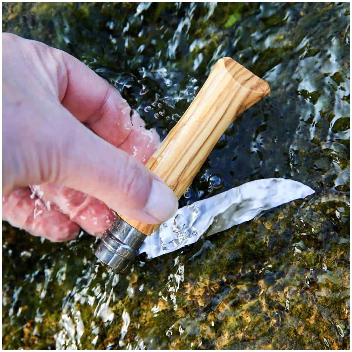 Opinel Pocket Knife 8.5 cm Olive Wood Handle No 8 Classic Wood 002020