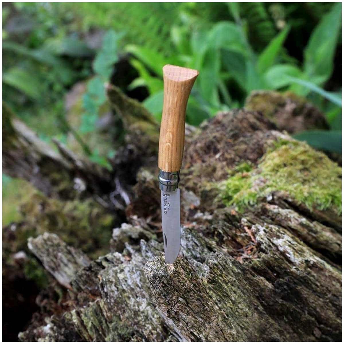 Opinel Pocket Knife 8.5 cm Oak Wood Handle No 8 Classic Wood 002021