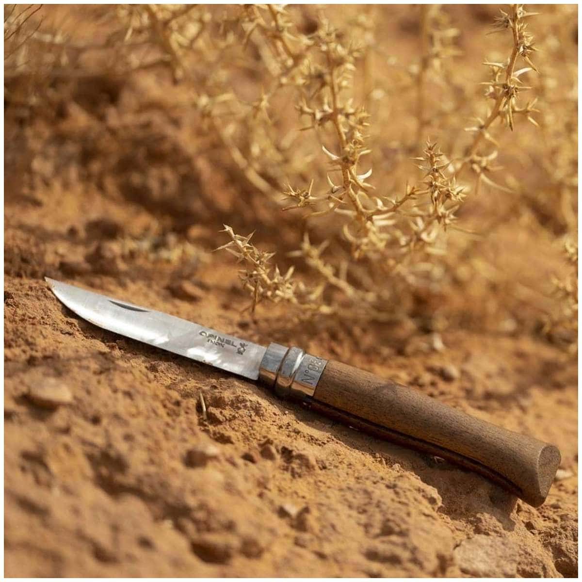 Opinel Pocket Knife 8.5 cm Walnut Wood Handle No 8 Classic Wood 002022