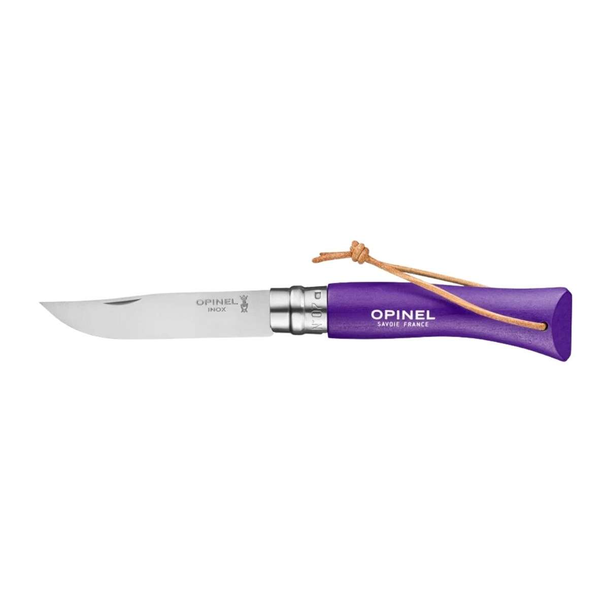 Opinel Pocket Knife 8 cm Purple Handle No 7 Colorama Barouder 002205