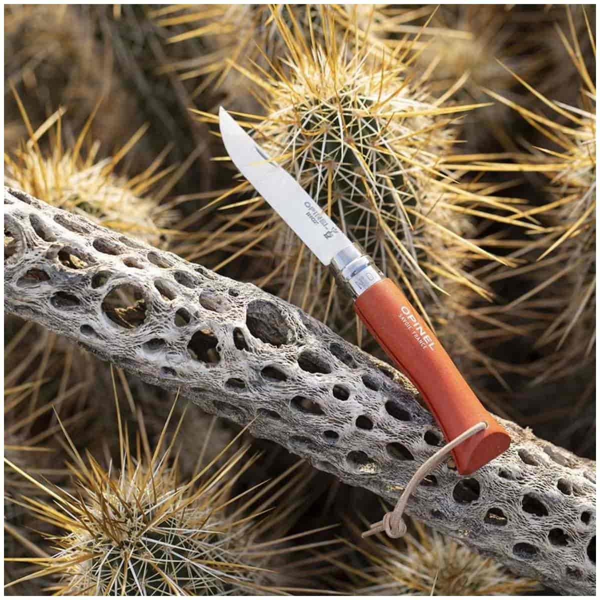 Opinel Pocket Knife 8 cm Orange Handle No 7 Colorama Barouder 002208