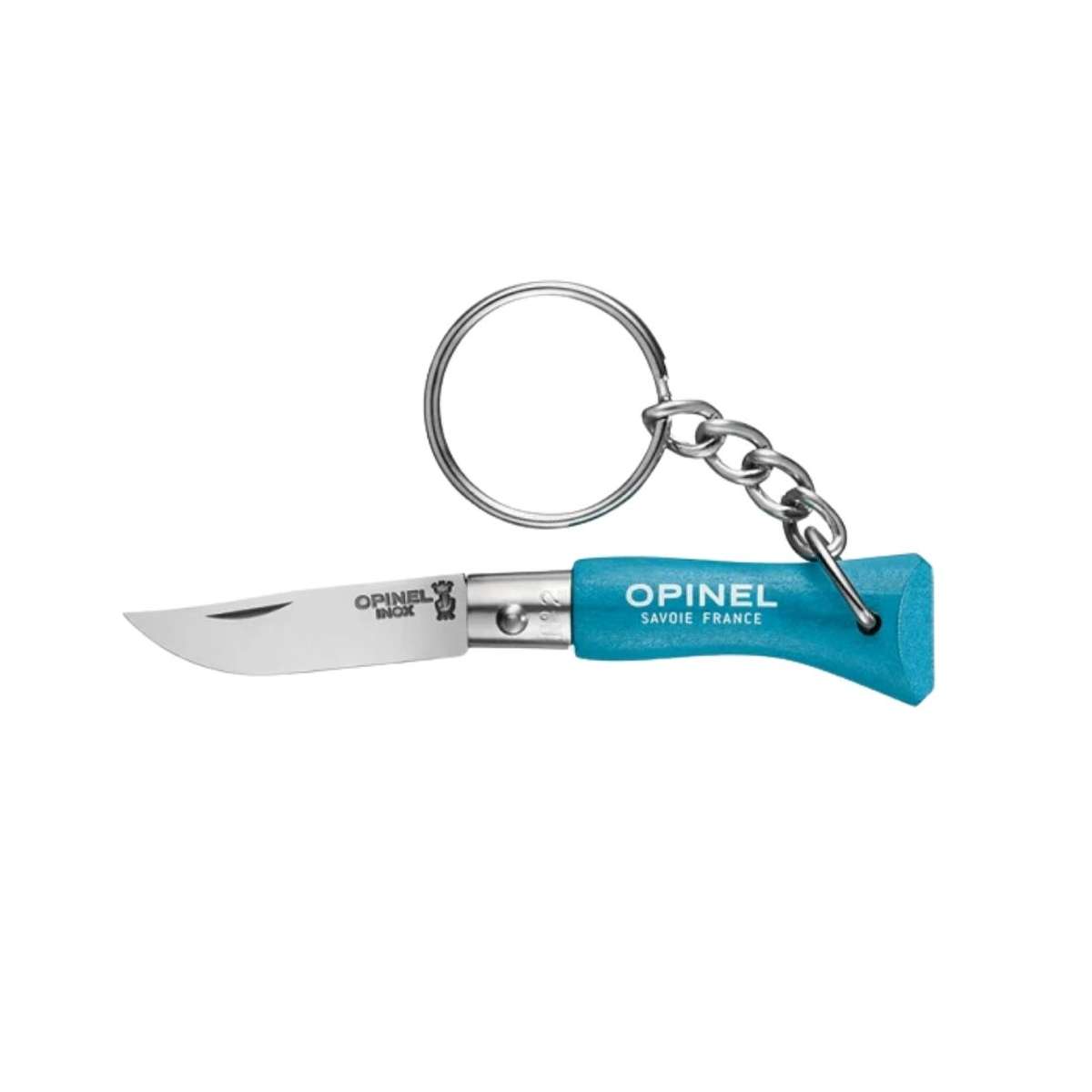 Opinel Keychain Pocket Knife 3.5 cm Blue Handle No 2 Inox 002270