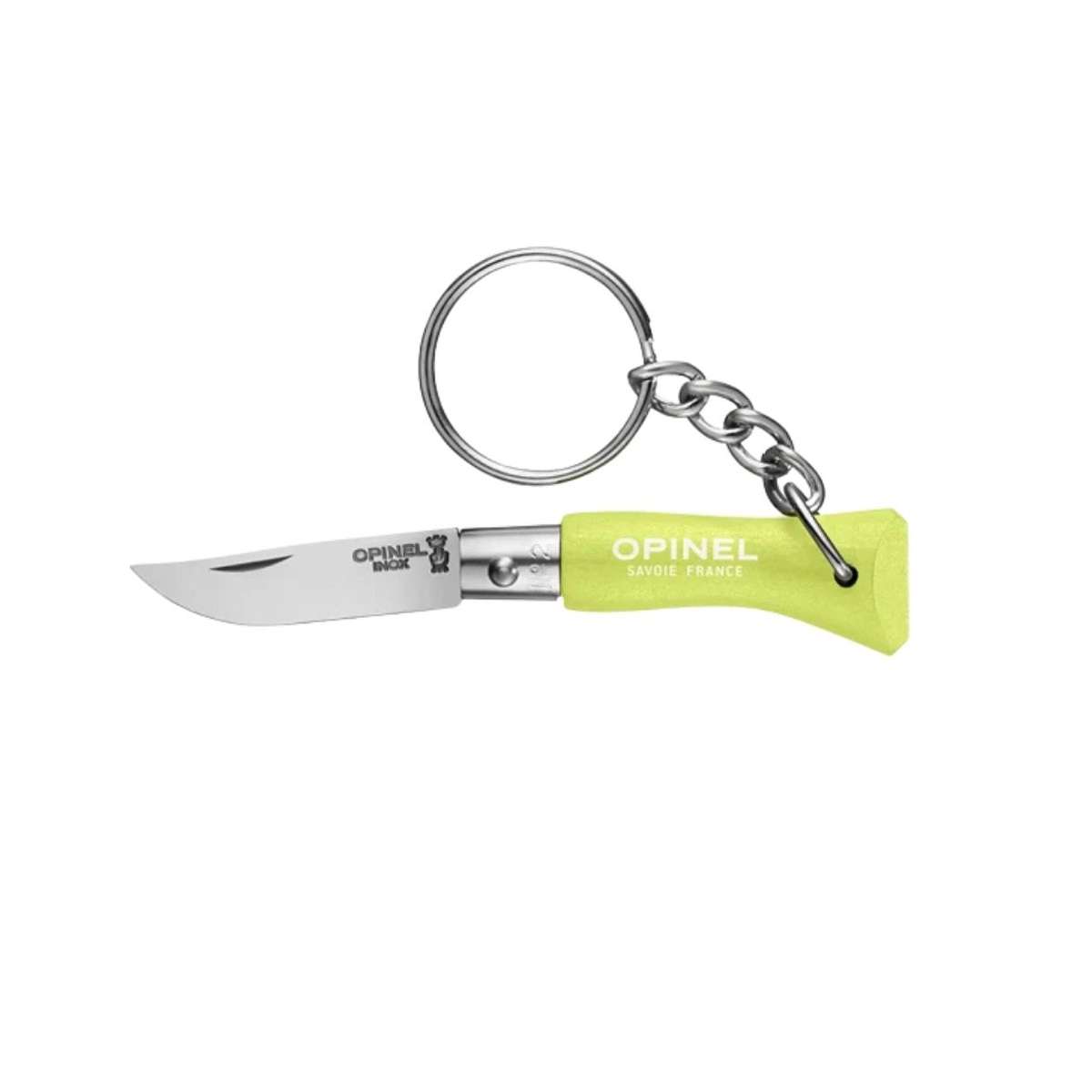 Opinel Keychain Pocket Knife 3.5 cm Yellow Handle No 2 Inox 002271
