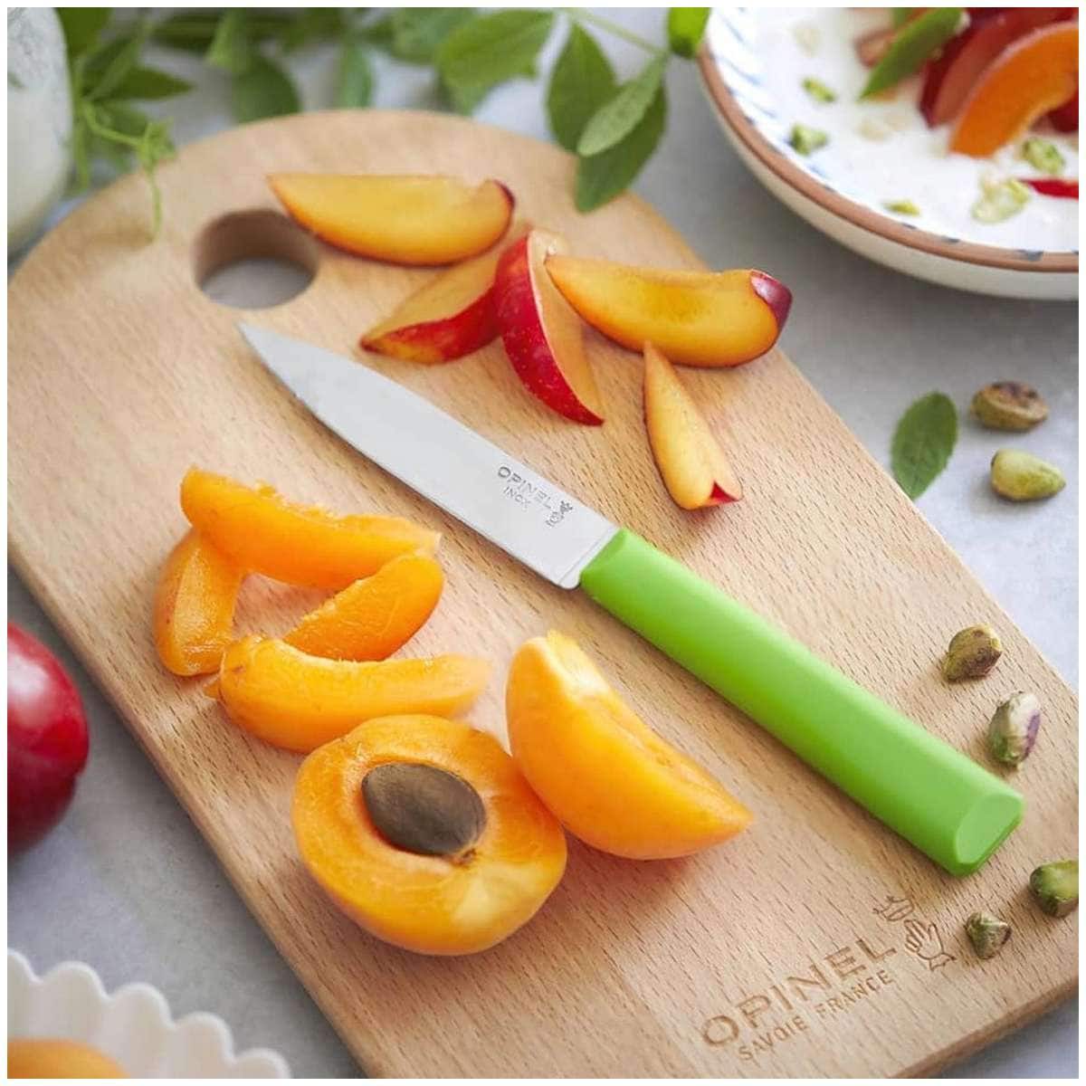 Opinel Paring Knife 10 cm With Green Handle No 312 Essentiels+ 002351