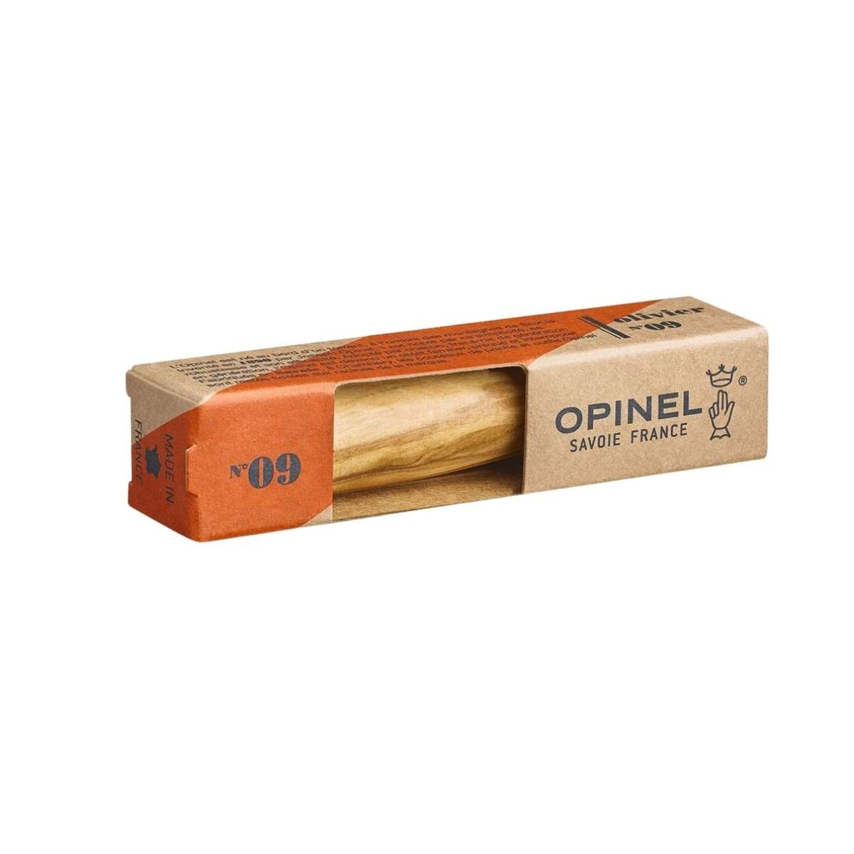 Opinel Pocket Knife 9 cm Olive Wood Handle No 9 Classic Wood 002426