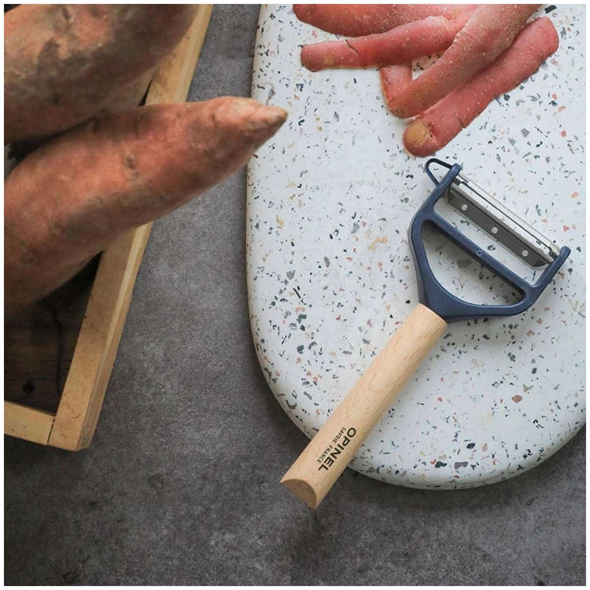 Opinel Peeler With Blue Wooden Handle Peeler T-Duo 002431