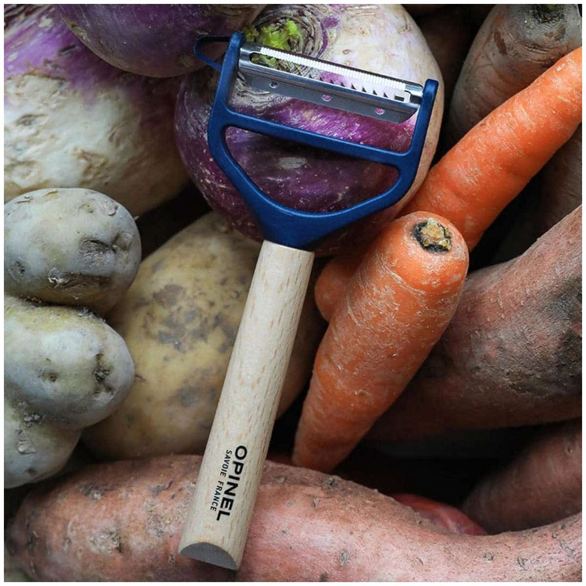 Opinel Peeler With Blue Wooden Handle Peeler T-Duo 002431