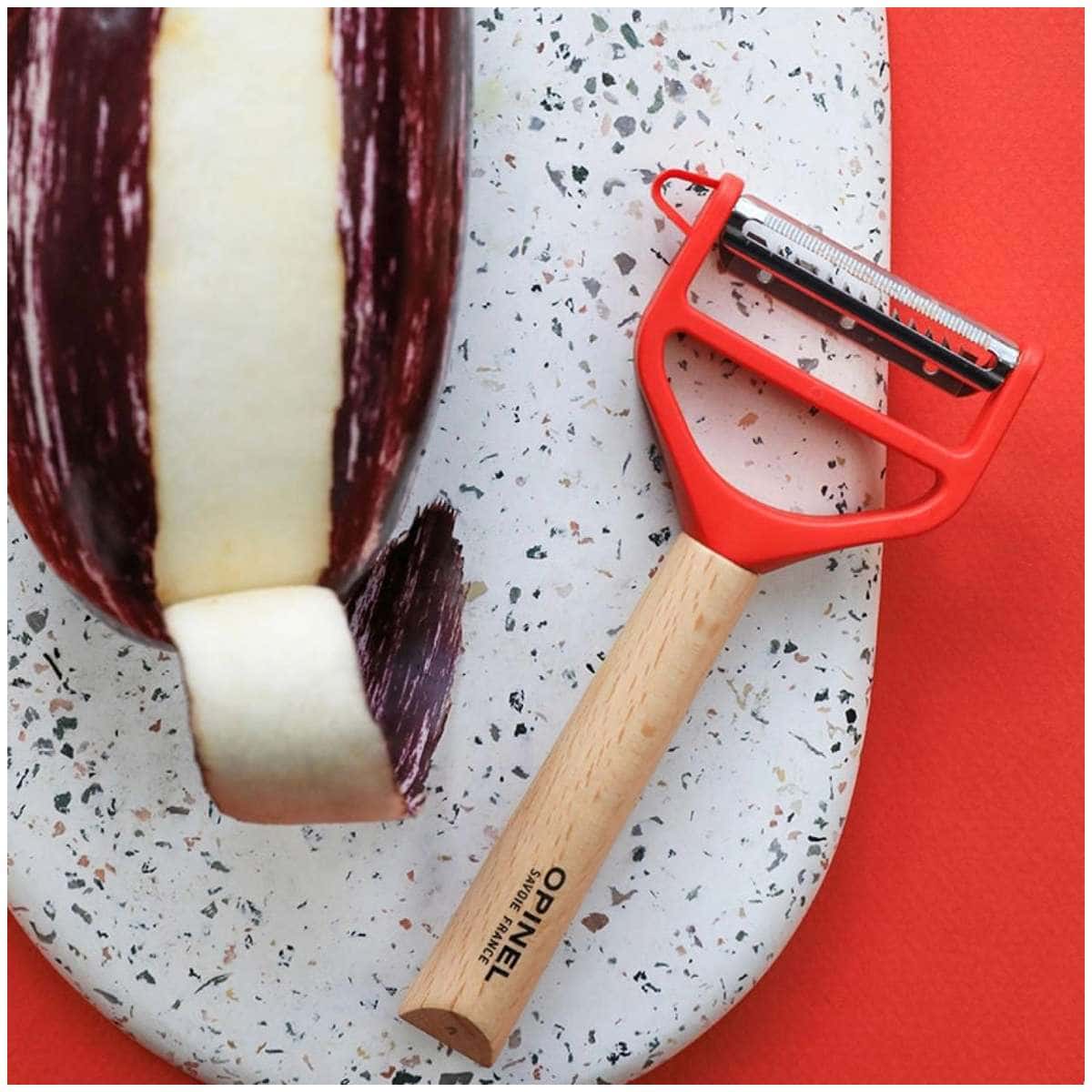 Opinel Peeler With Red Wooden Handle Peeler T-Duo 002433
