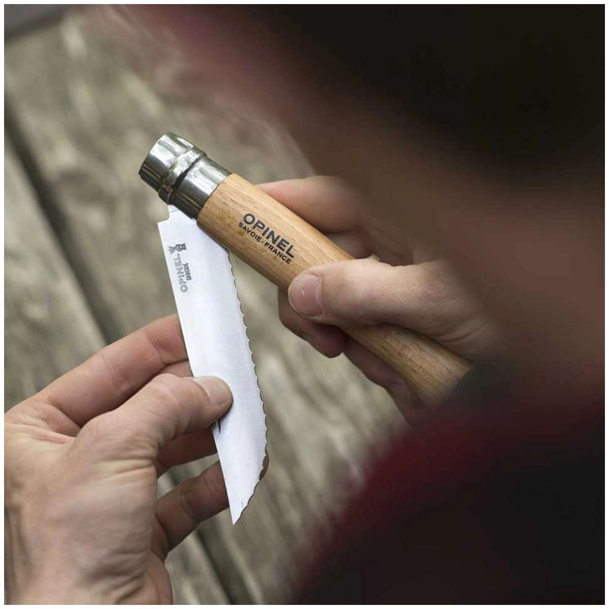 Opinel Pocket Knife 12 cm Beech Wood Handle No 12 Inox 002441