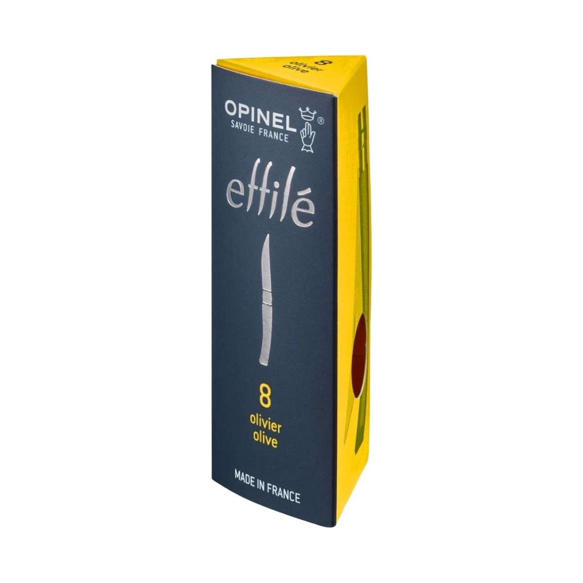 Opinel Pocket Knife 8 cm Olive Wood Handle No 8 Slim 002563