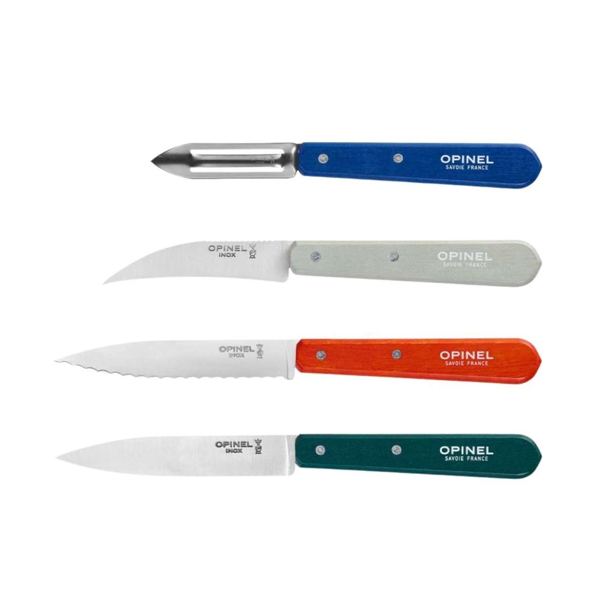 Opinel Kitchen Knives and Peeler Set 4 pcs Les Essentiels Primo 002576