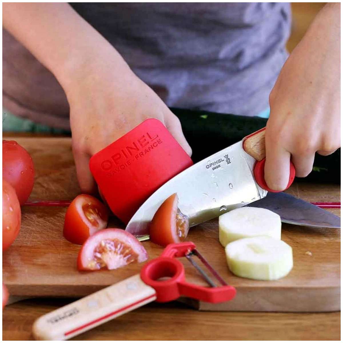 Opinel Kid’s Knife With Peeler And Finger Guard Set 3 pcs 003112