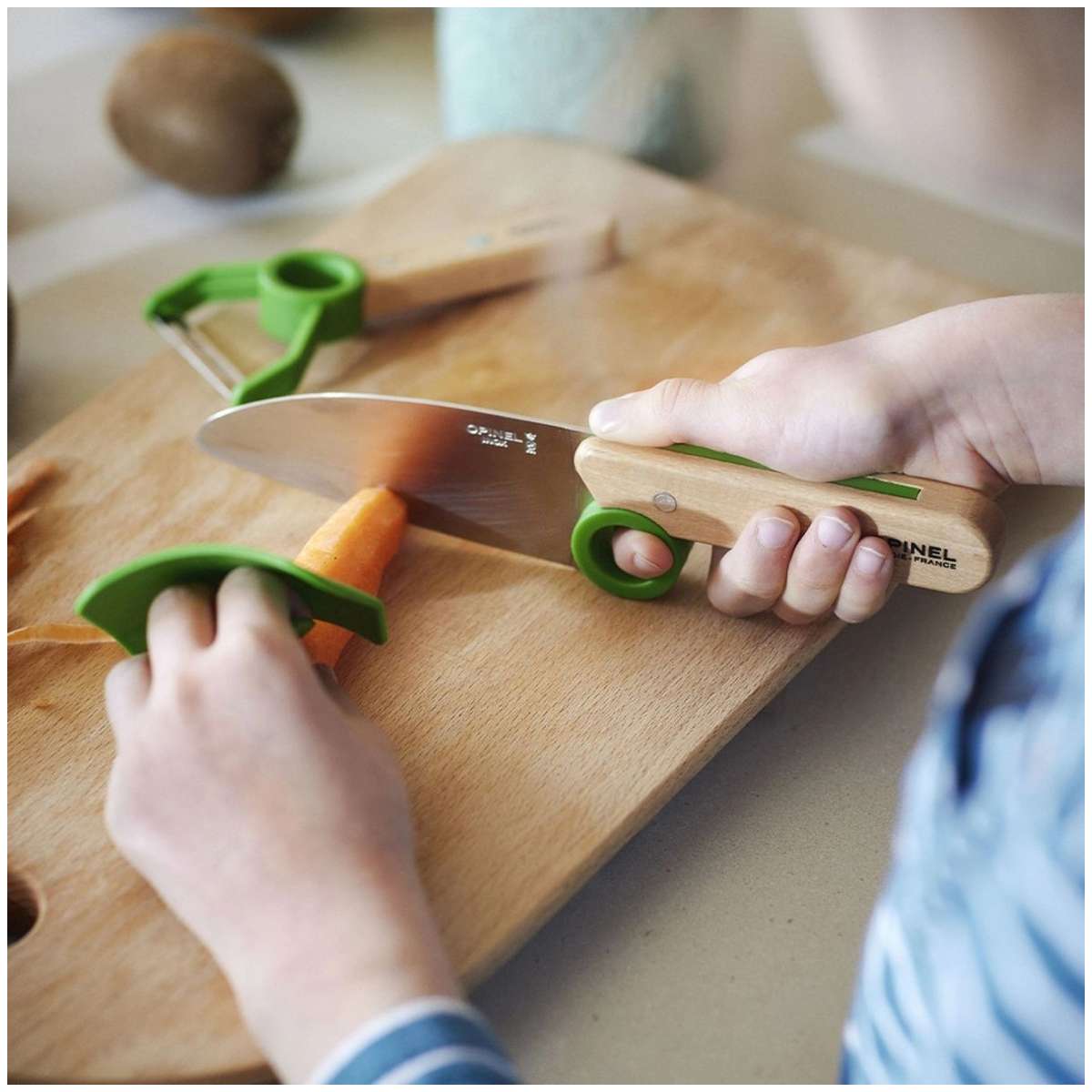 Opinel Kid’s Knife With Peeler And Finger Guard Set 3 pcs 003113