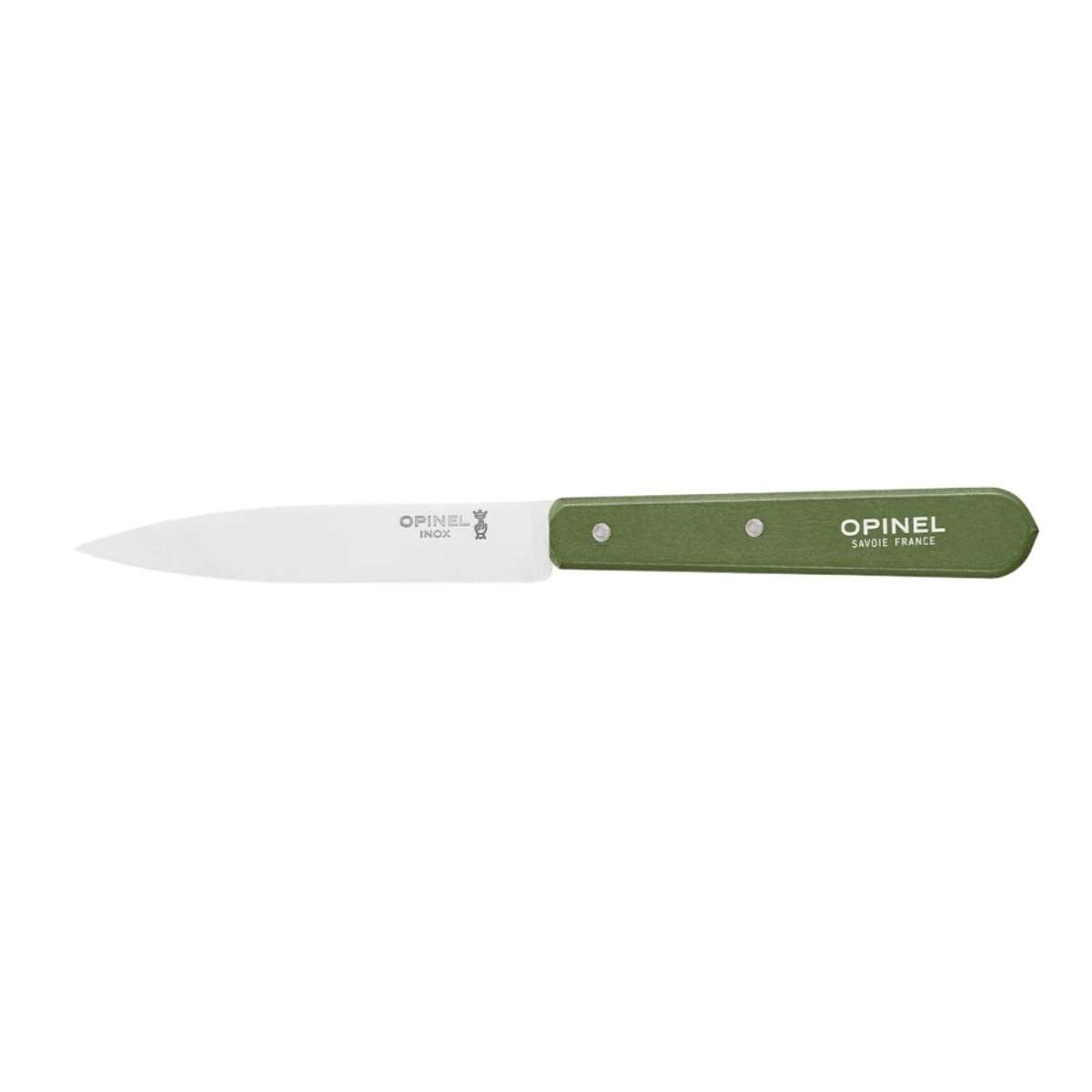 Opinel Paring Knife 10 cm Khaki Wooden Handle No 112 Paysage 003118