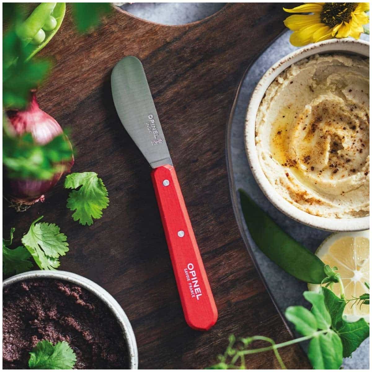 Opinel Butter Knife 7 cm with Red Wooden Handle No 117 Paysage 003131