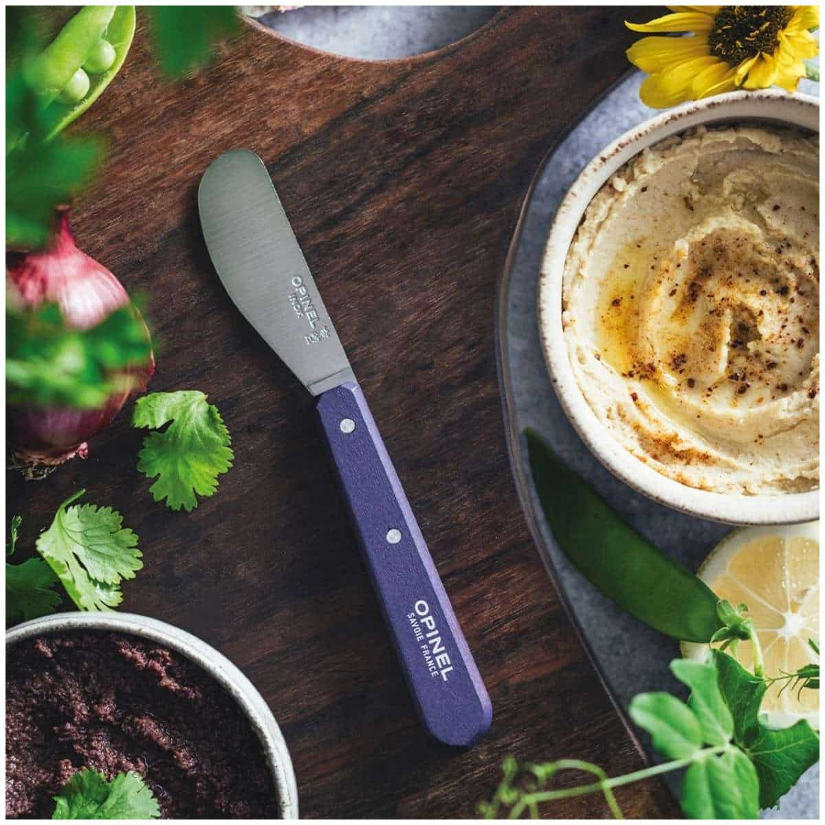 Opinel Butter Knife 7 cm with Purple Wooden Handle No 117 Paysage 003132
