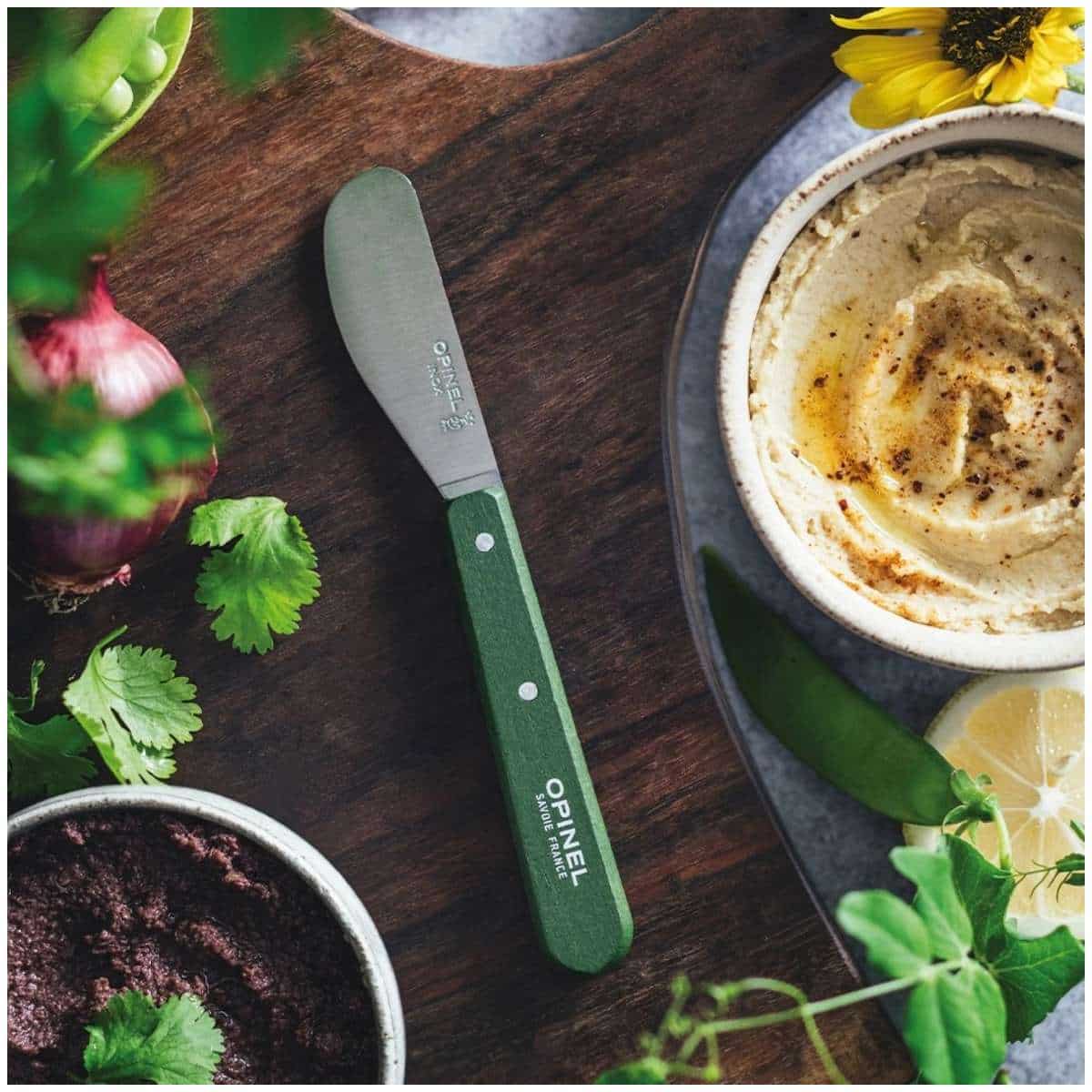 Opinel Butter Knife 7 cm with Khaki Wooden Handle No 117 Paysage 003134