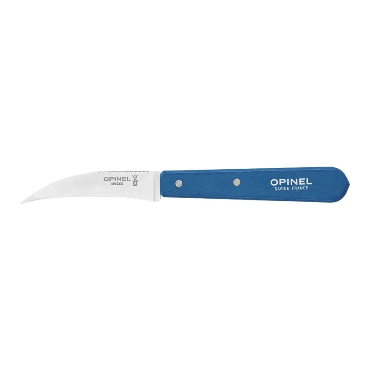 Opinel Peeling Knife 7 cm Blue Wooden Handle No 114 Paysage 003203