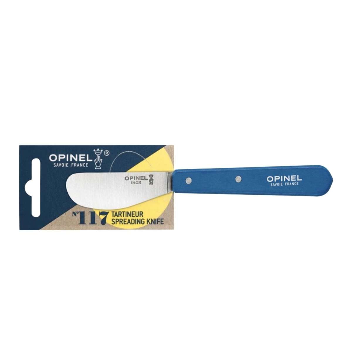 Opinel Butter Knife 7 cm with Blue Wooden Handle No 117 Paysage 003205