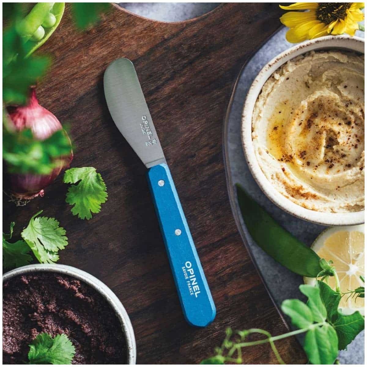 Opinel Butter Knife 7 cm with Blue Wooden Handle No 117 Paysage 003205