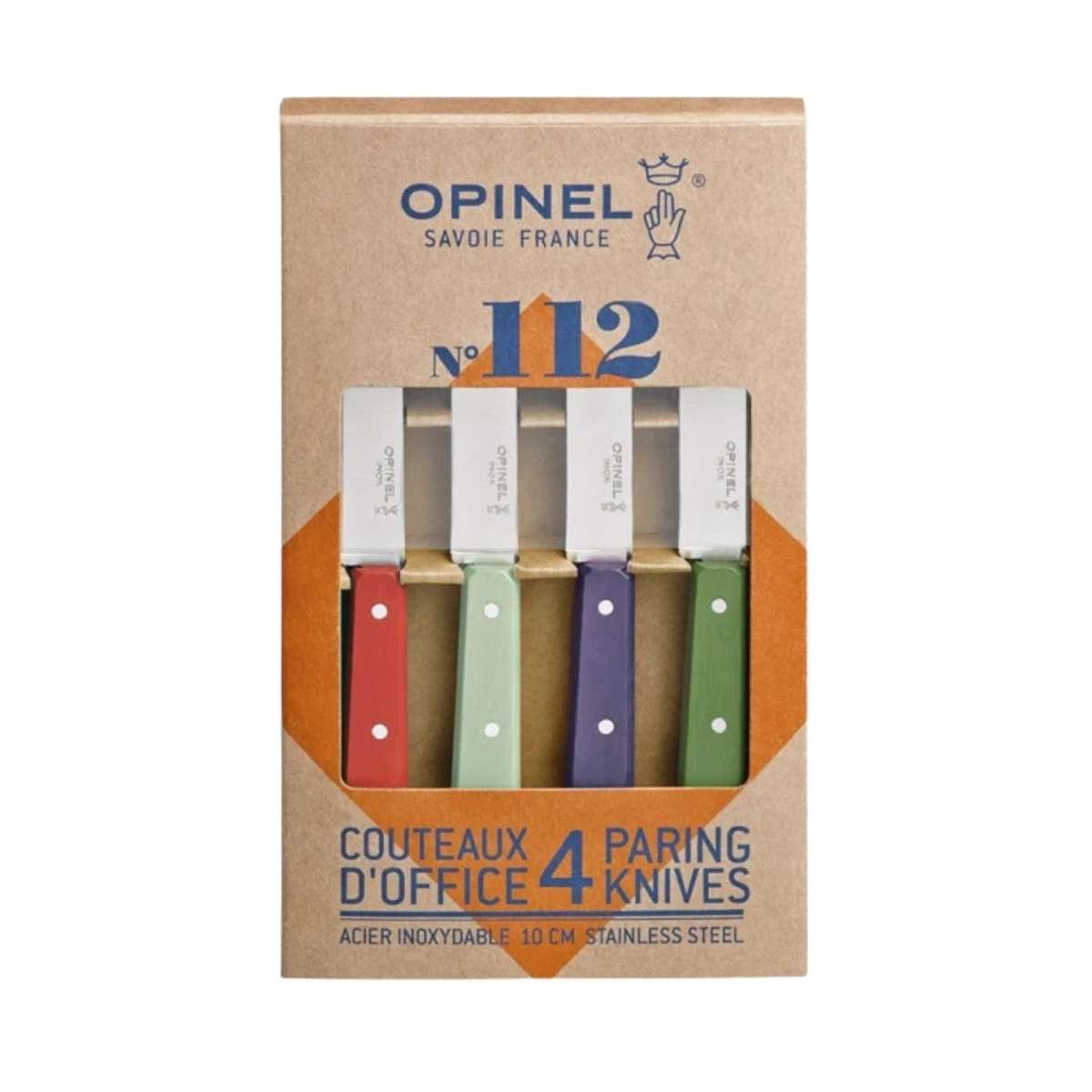 Opinel Kitchen Knives 10 cm Set 4 pcs No 112 Paysage 003207