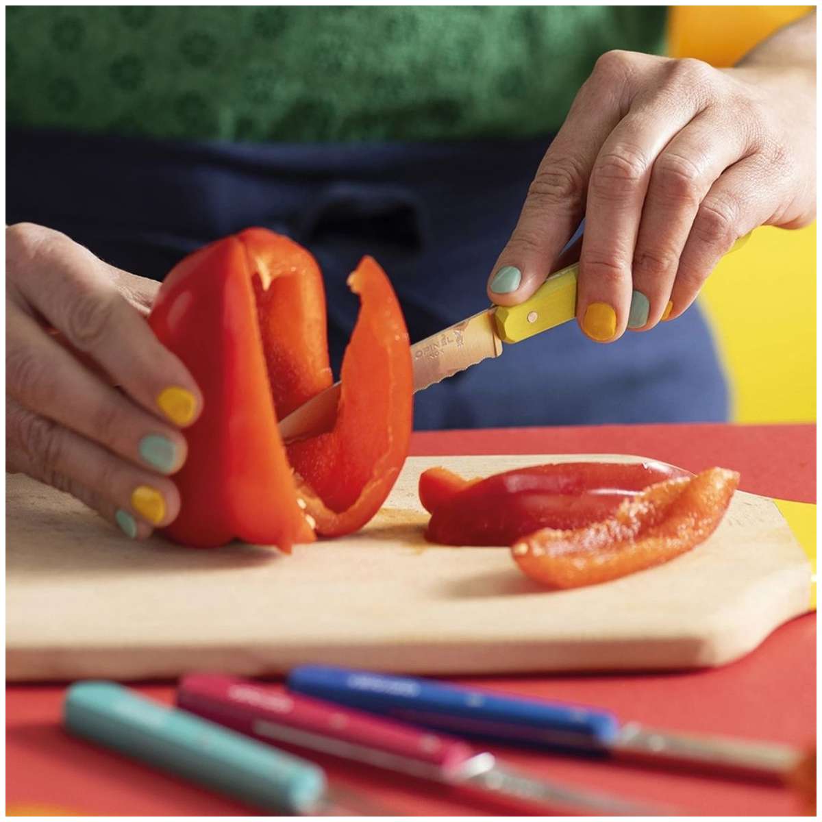 Opinel Kitchen Knives and Peeler Set 4 pcs Les Essentiels Primo 80 003208