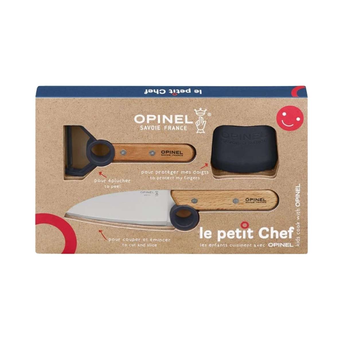 Opinel Kid’s Knife With Peeler And Finger Guard Set 3 pcs 003255