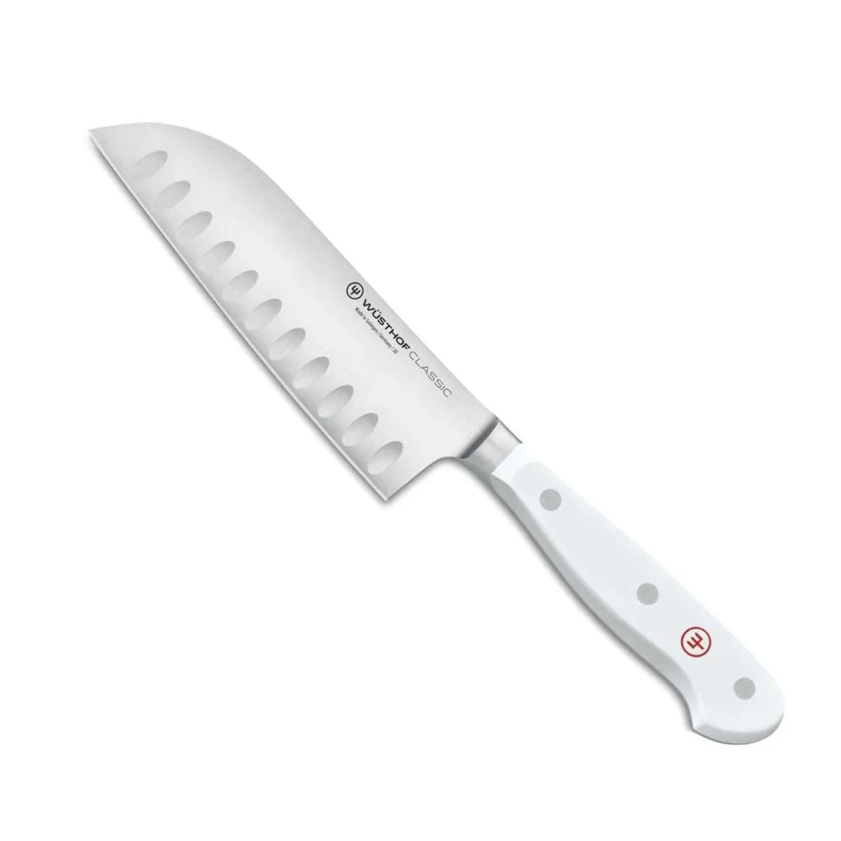 Wusthof Μαχαίρι Santoku 14 εκατ. με αυλακώσεις Classic White 1040231314