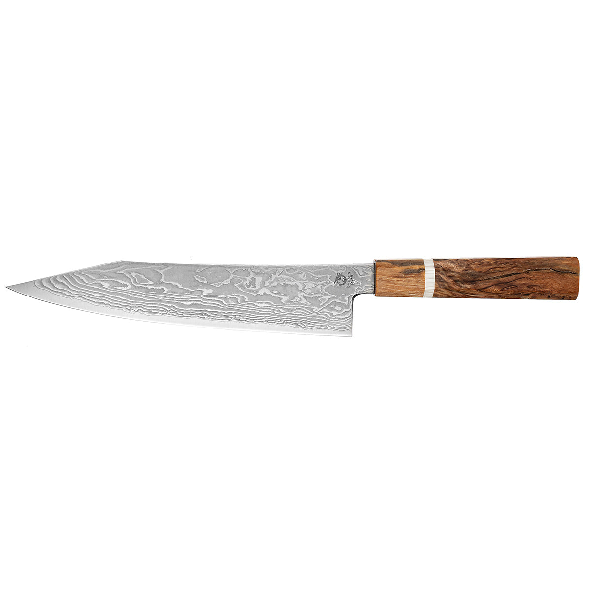 Ryusen Damascus Chef's Knife 21 cm Birch Handle Fukaku Ryu KAI FK-402