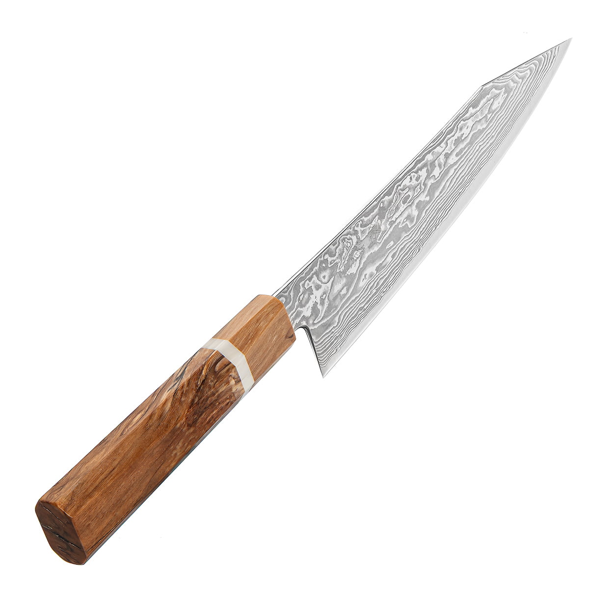 Ryusen Damascus Chef's Knife 21 cm Birch Handle Fukaku Ryu KAI FK-402