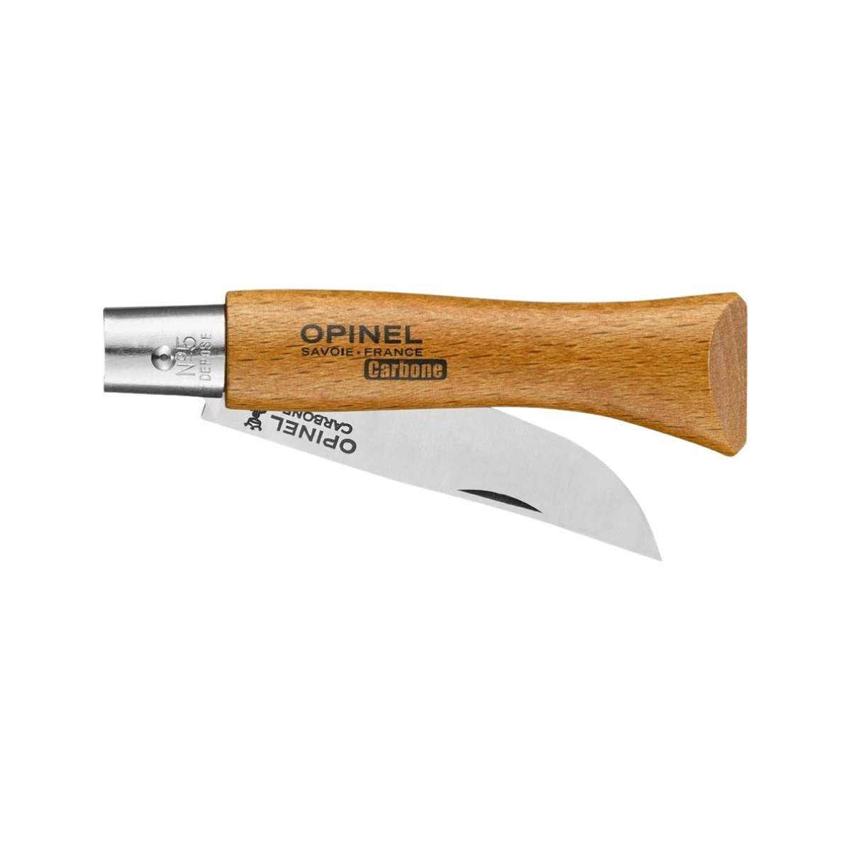 Opinel Pocket Knife 6 cm Beech Wood Handle No 5 Carbon 111050