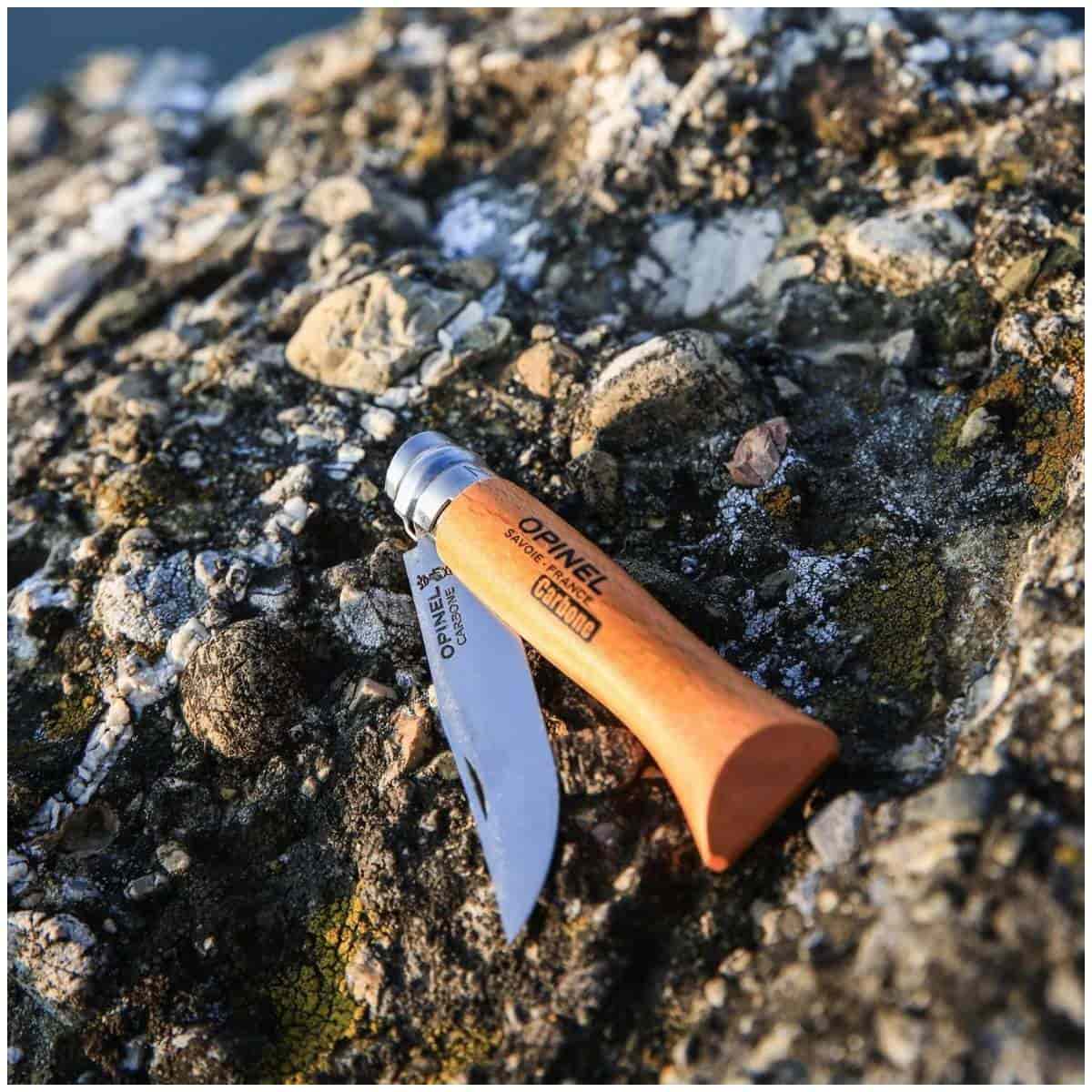Opinel Pocket Knife 7 cm Beech Wood Handle No 6 Carbon 113060