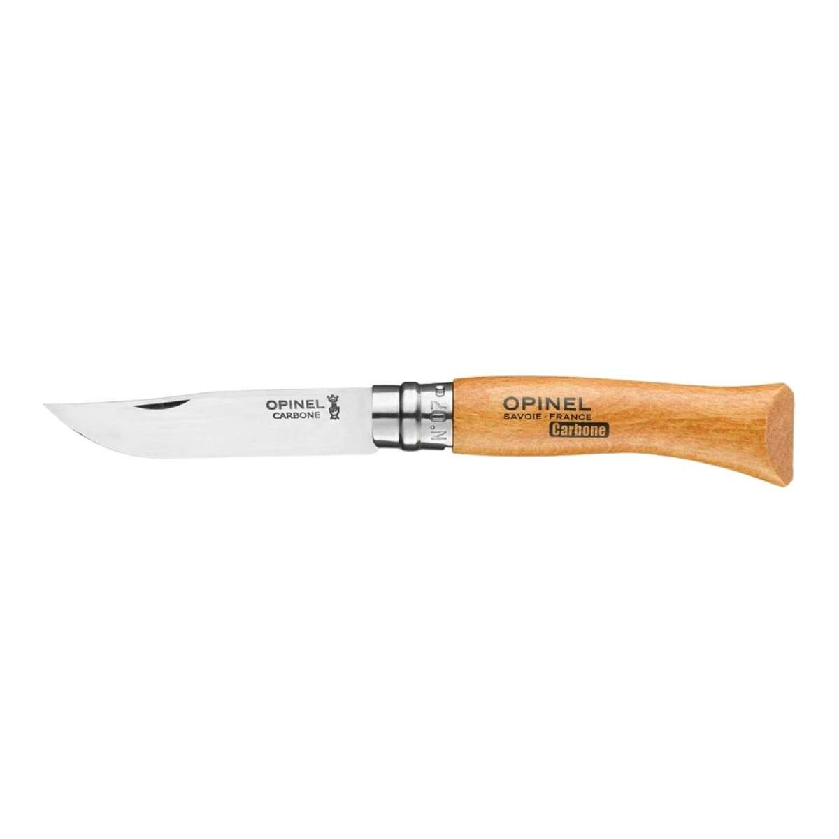 Opinel Pocket Knife 8 cm Beech Wood Handle No 7 Carbon 113070