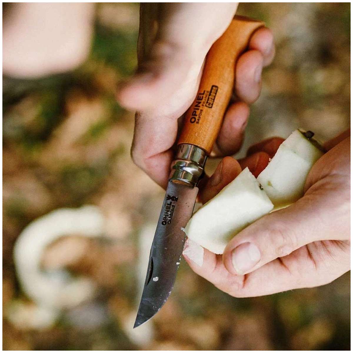 Opinel Pocket Knife 8.5 cm Beech Wood Handle No 8 Carbon 113080