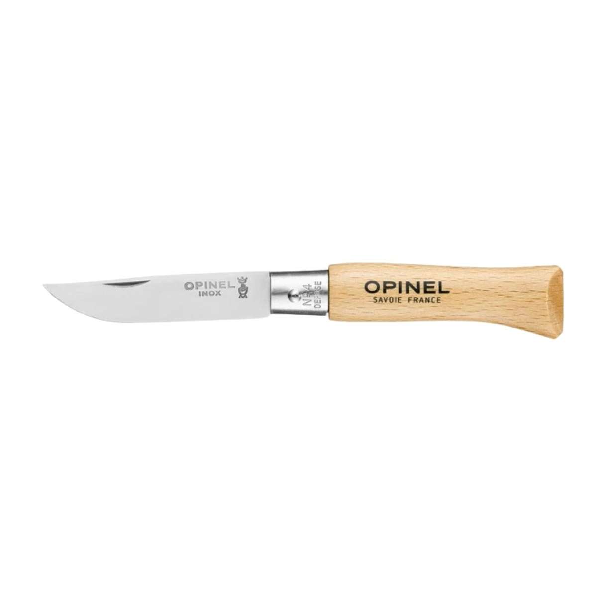 Opinel Pocket Knife 5 cm Beech Wood Handle No 4 Inox 121040