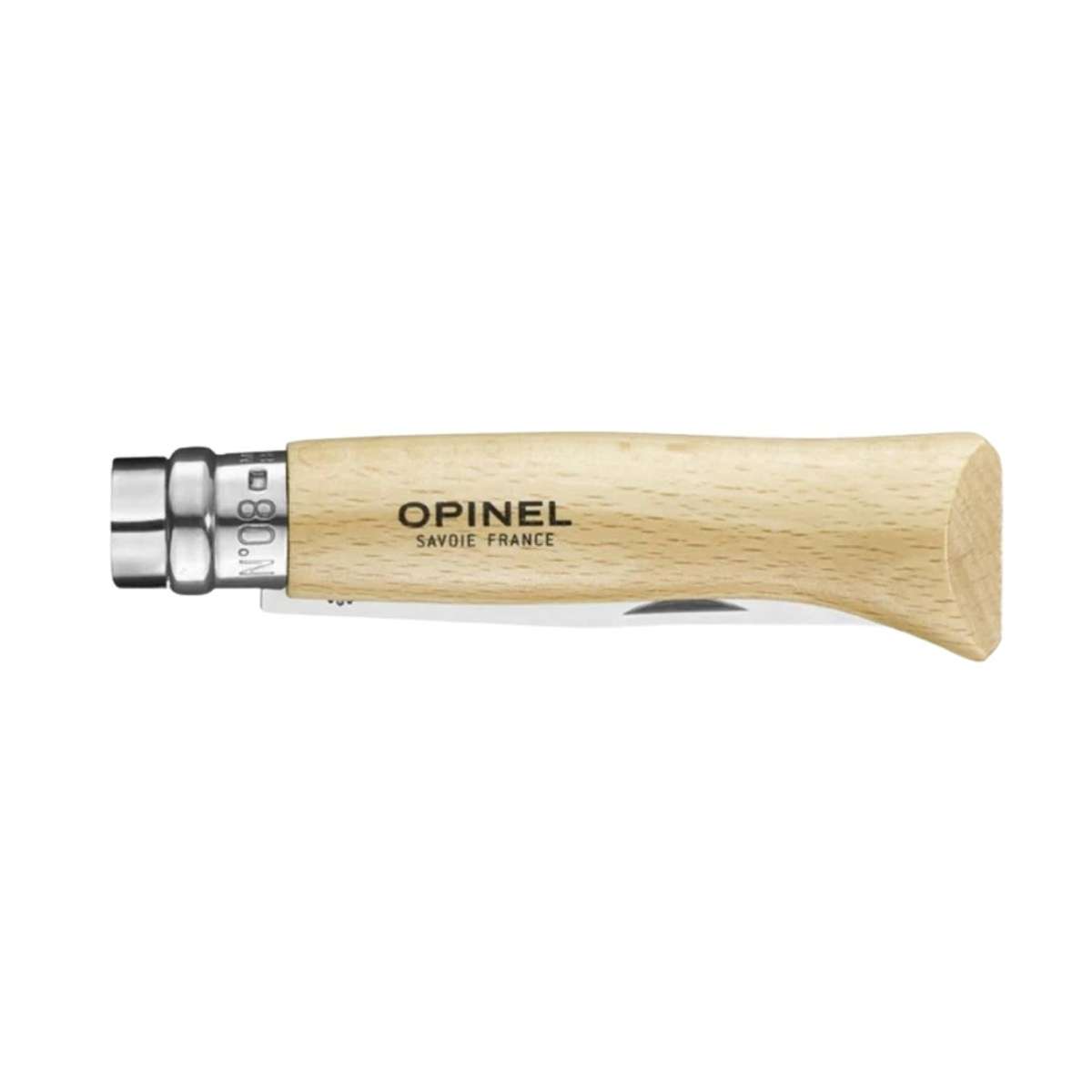 Opinel Pocket Knife 8.5 cm Beech Wood Handle No 8 Inox 123080
