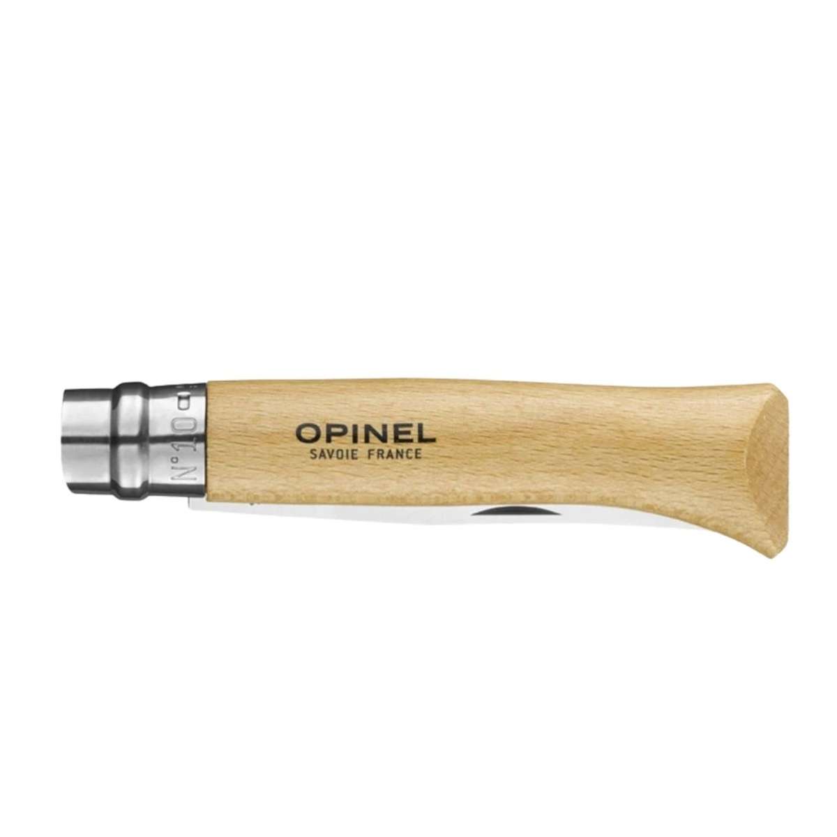 Opinel Pocket Knife 10 cm Beech Wood Handle No 10 Inox 123100