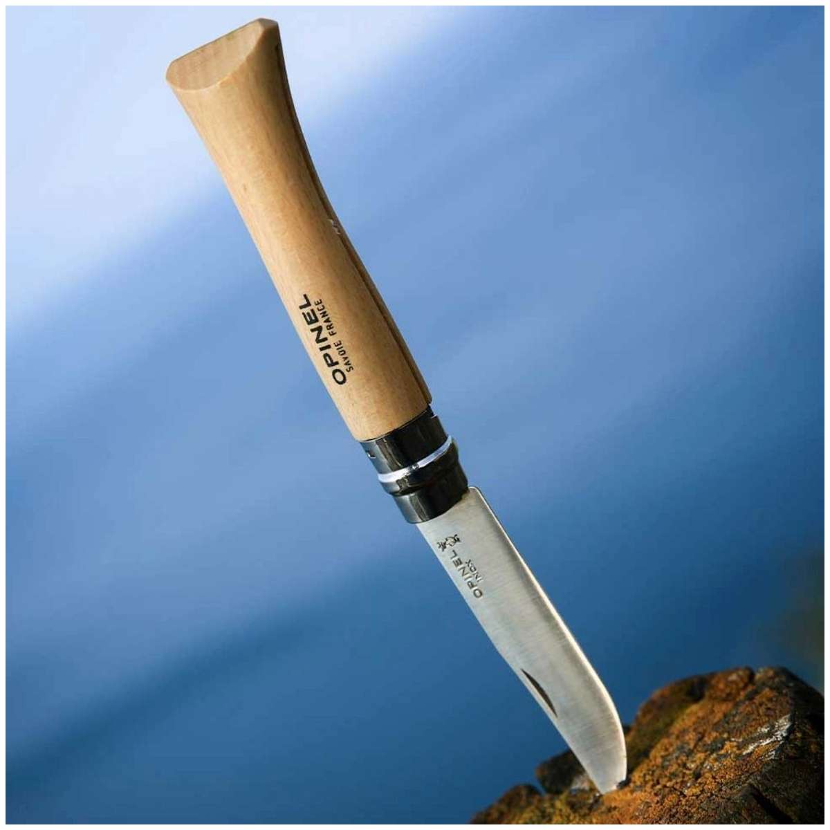 Opinel Pocket Knife 10 cm Beech Wood Handle No 10 Inox 123100