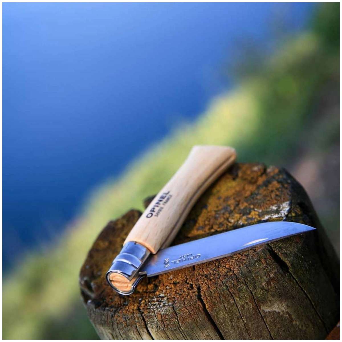 Opinel Pocket Knife 10 cm Beech Wood Handle No 10 Inox 123100