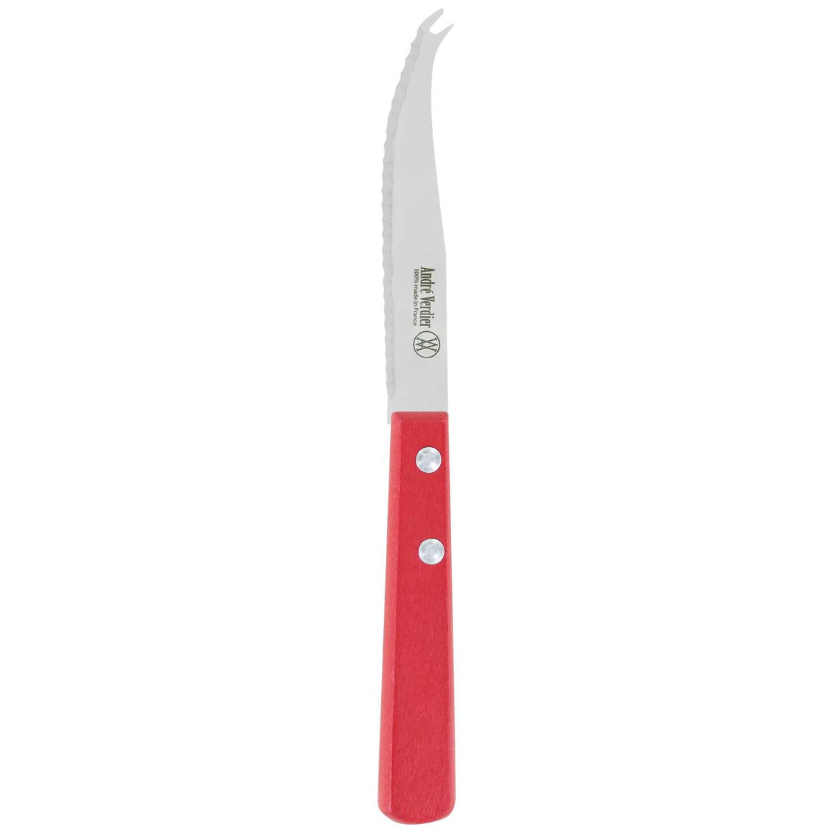 Andre verdier Serrated Cheese Knife 11 cm Red Wooden Handle Prepa Culi